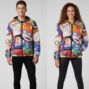 Unisex Members Only x Nickelodeon Rugrats Windbreaker Jacket Size L - 27"x24"